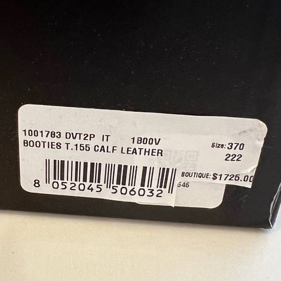 BNIB VESACE  Sleek Black Platform Boots Size 37 US 7 - Picture 10 of 12